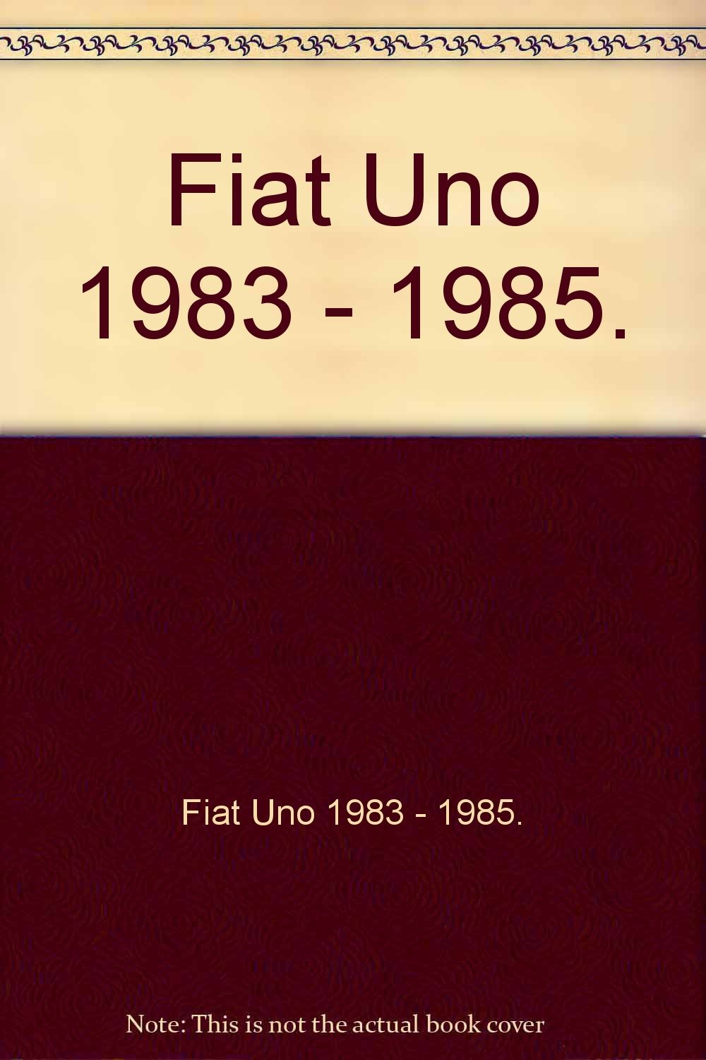Fiat Uno 1983 - 1985. Books