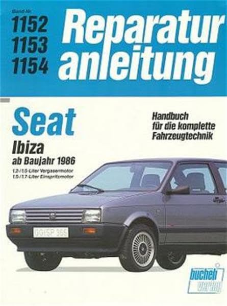 Seat Ibiza 1,2/1,5/1,7: 1986-1992 (Auto-Reparaturanleitungen) Leisure, Home & Garden