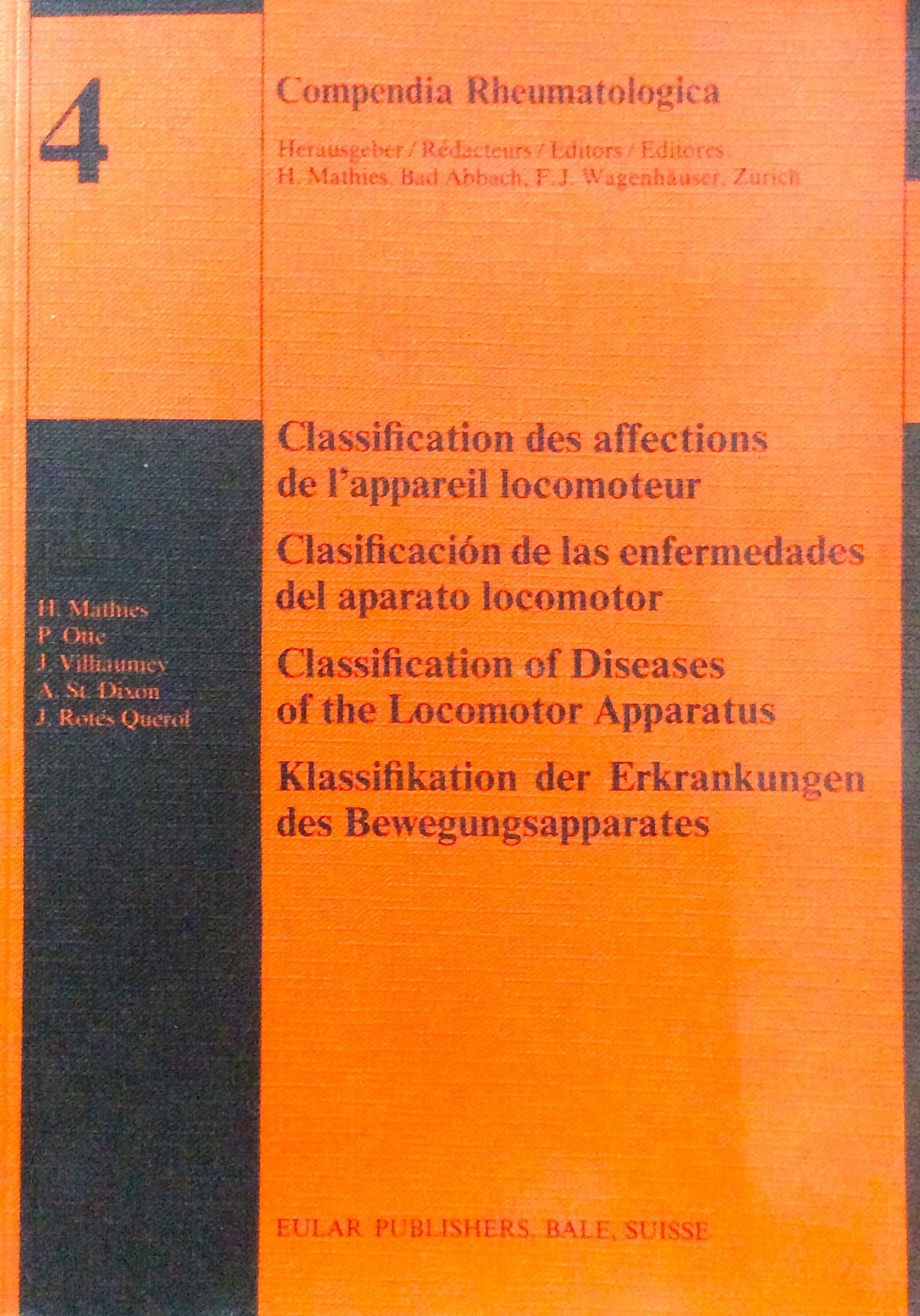 Klassifikation der Erkrankungen des Bewegungsapparates Medicine