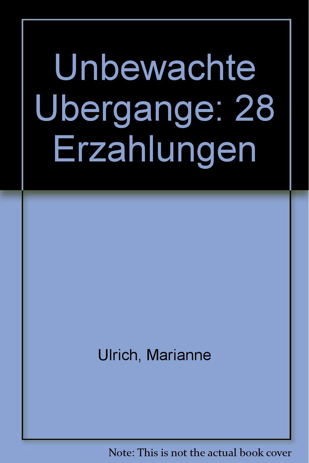 Unbewachte Übergänge. 28 Erzählungen Books