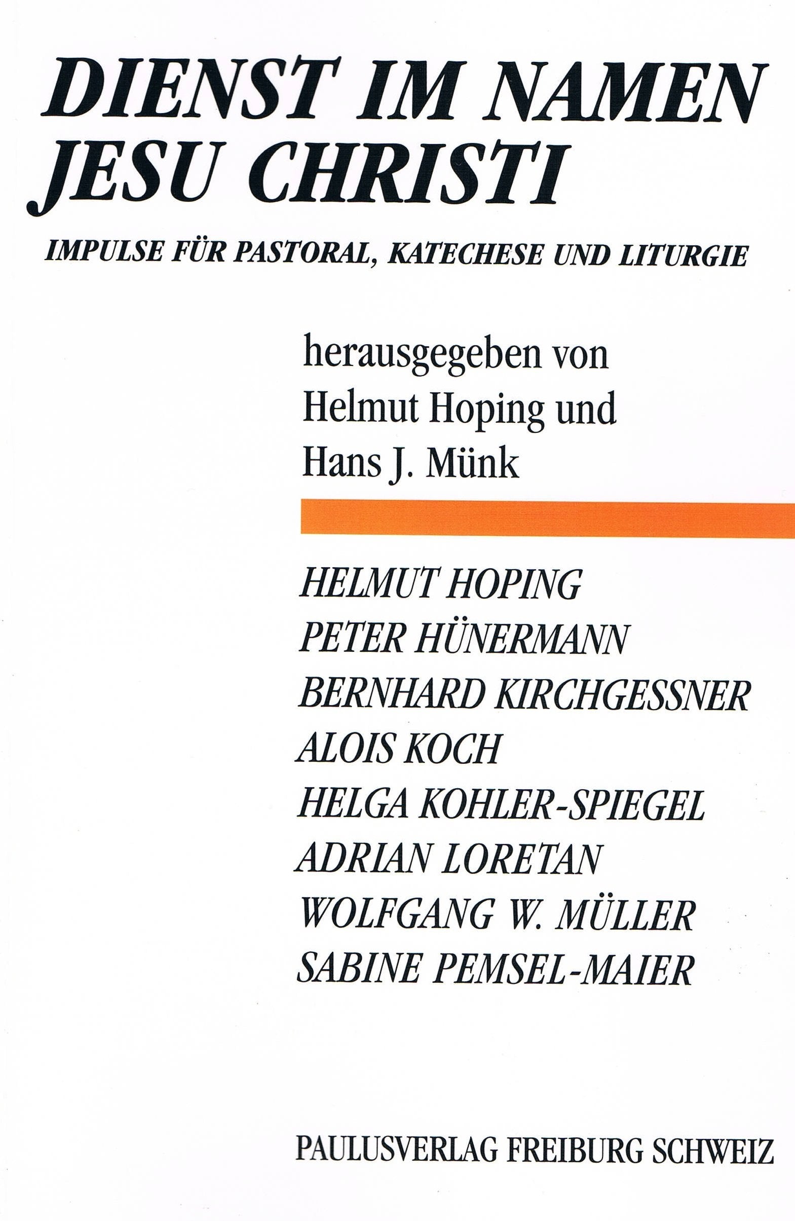 Dienst im Namen Jesu Christi: Impulse für Pastoral, Katechese und Liturgie (Theologische Berichte) Film, Art & Culture