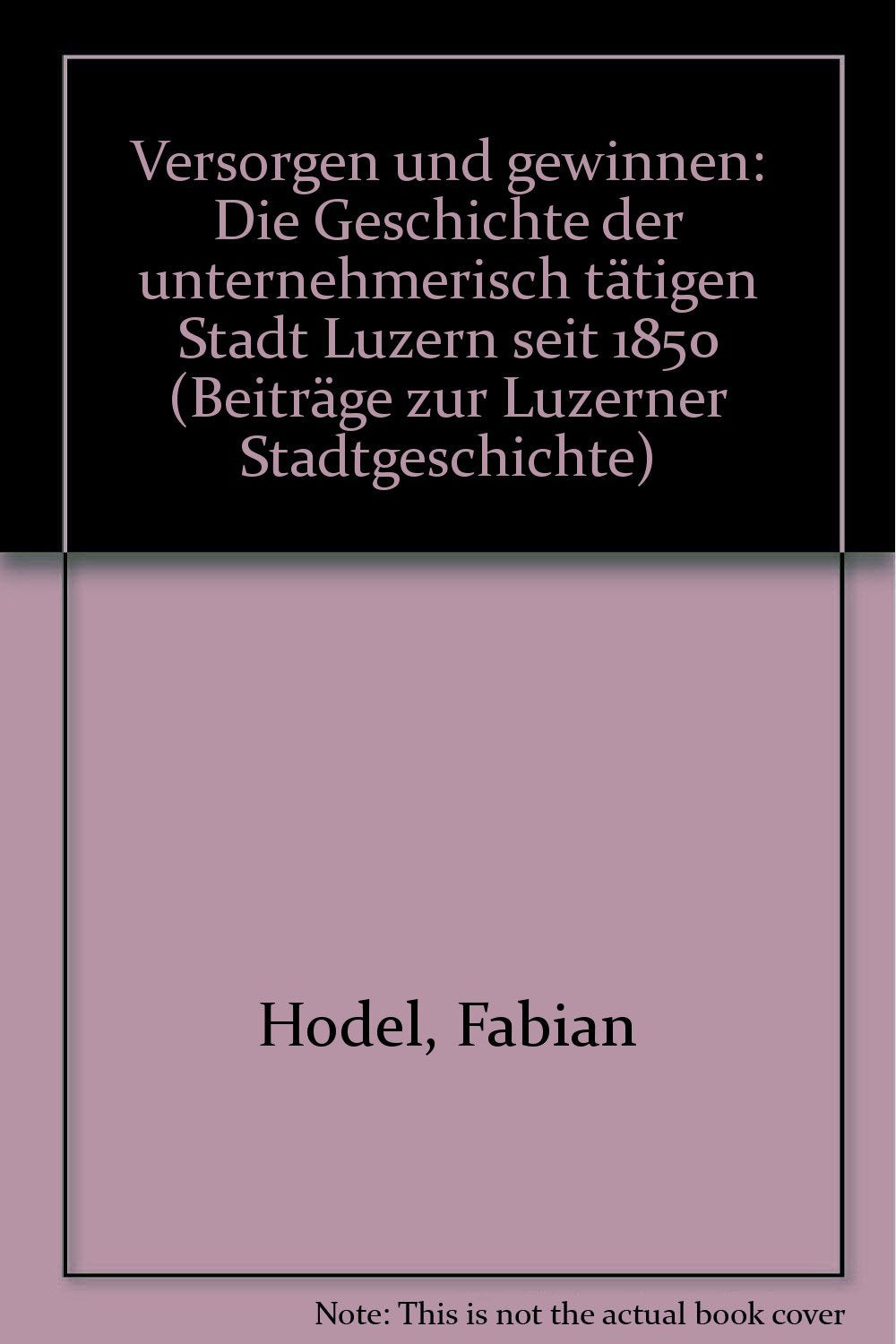 Versorgen + Gewinnen: Die Geschichte der Unternehmerisch tätigen Stadt Luzern (Beiträge zur Luzerner Stadtgeschichte) Books