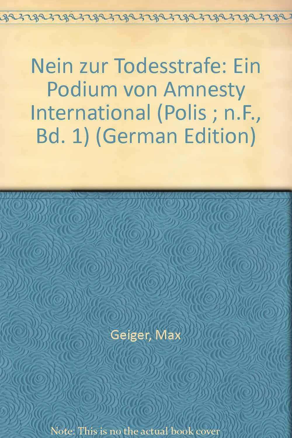 Nein zur Todesstrafe. Ein Podium von Amnesty International Books