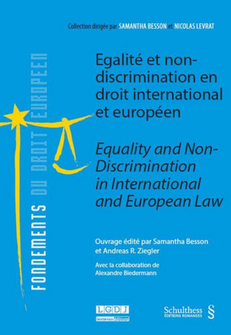 Egalité et non-discrimination en droit international et européen book