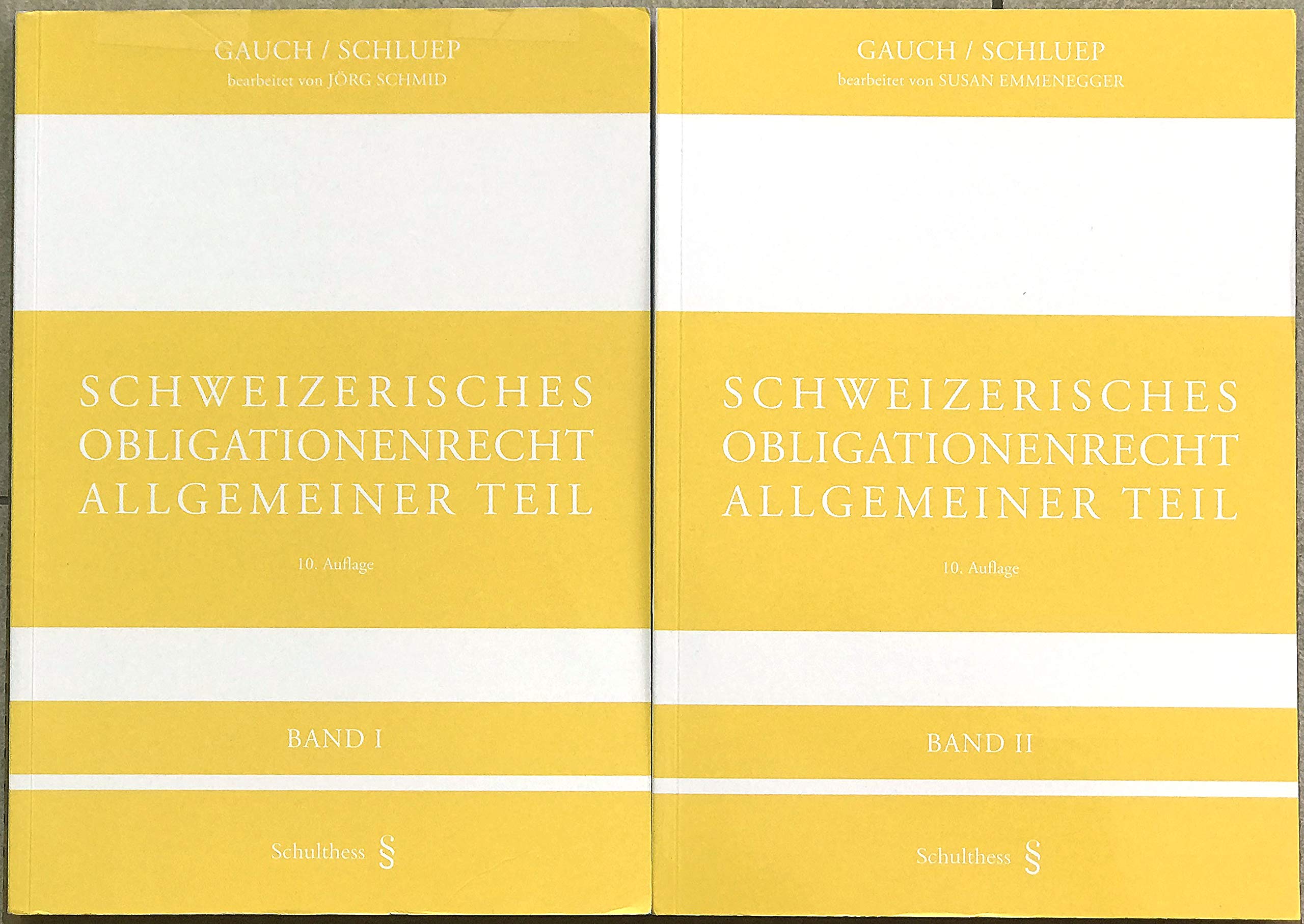 Schweizerisches Obligationenrecht Allgemeiner Teil: ohne ausservertragliches Haftpflichtrecht Band I und Band II. Band I Law