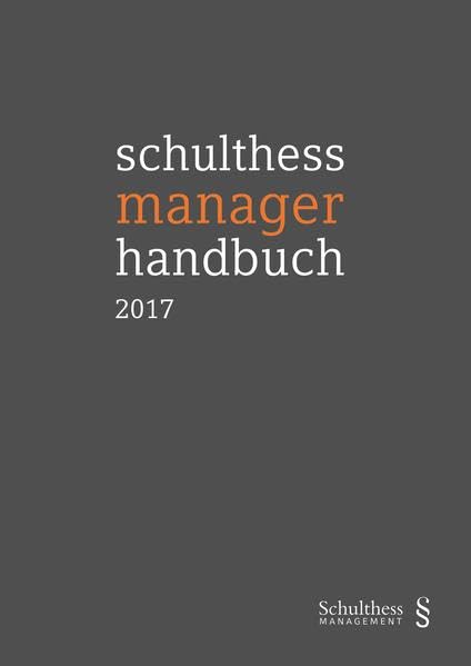 schulthess manager handbuch 2017 Law
