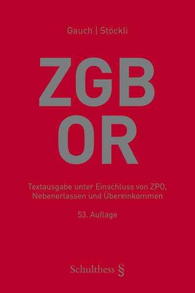Schweizerisches Zivilgesetzbuch mit Obligationenrecht (ZGB/OR) (PrintPlu§): Textausgabe unter Einschluss von ZPO, Nebenerlassen und Übereinkommen, mit Kontextverweisen book