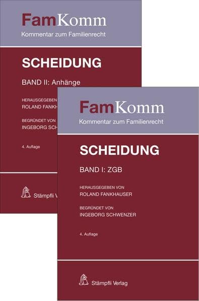 Scheidung: Band I: ZGB und Band II: Anhänge (FamKomm) Law