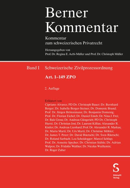 Schweizerische Zivilprozessordnung (Art. 1–352 ZPO sowie Art. 400–408 ZPO) Law