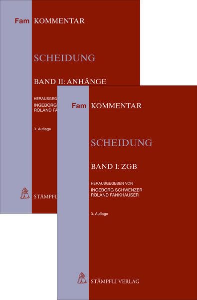 Scheidung: Band I: ZGB und Band II: Anhänge (FamKomm) Law