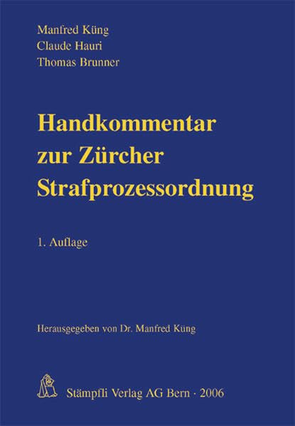 Handkommentar zur Zürcher Strafprozessordnung Law