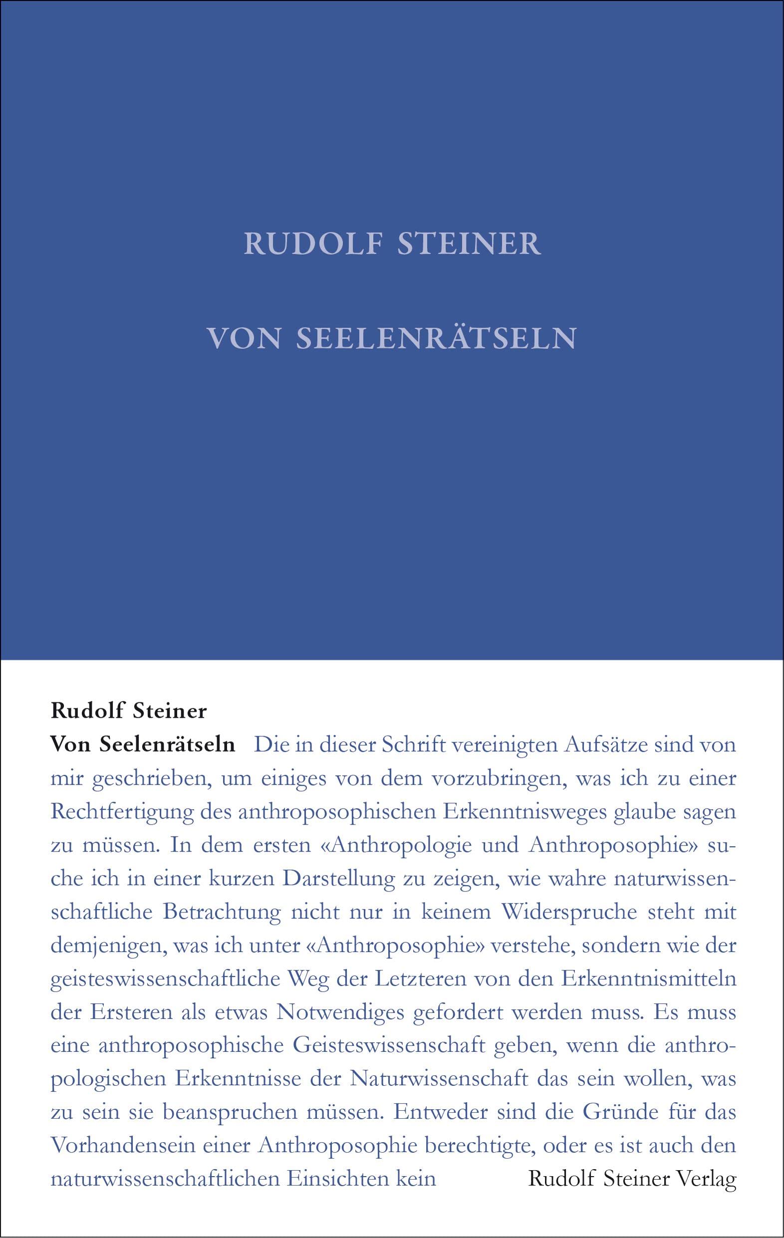 Von Seelenrätseln (Rudolf Steiner Gesamtausgabe: Schriften und Vorträge) Health, Nutrition & Fitness