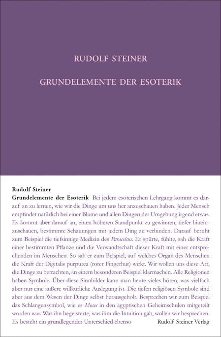 Rudolf Steiner Gesamtausgabe 93a . Grundelemente der Esoterik Health, Nutrition & Fitness