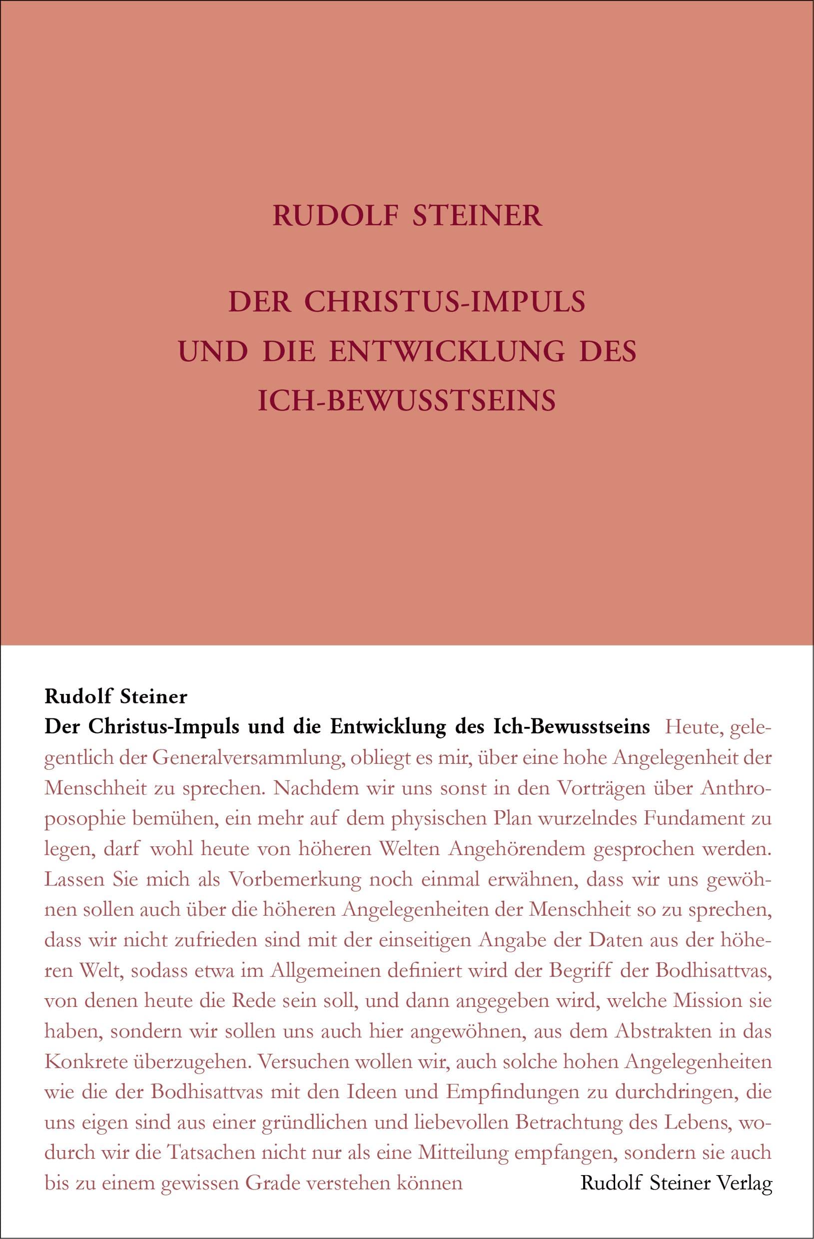 Der Christus-Impuls und die Entwicklung des Ich-Bewusstseins: Sieben Vorträge, Berlin 1909/1910 (Rudolf Steiner Gesamtausgabe: Schriften und Vorträge) Health, Nutrition & Fitness