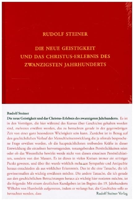Die neue Geistigkeit und das Christus-Erlebnis des zwanzigsten Jahrhunderts: Sieben Vorträge, Dornach 1920 (Rudolf Steiner Gesamtausgabe: Schriften und Vorträge) Health, Nutrition & Fitness