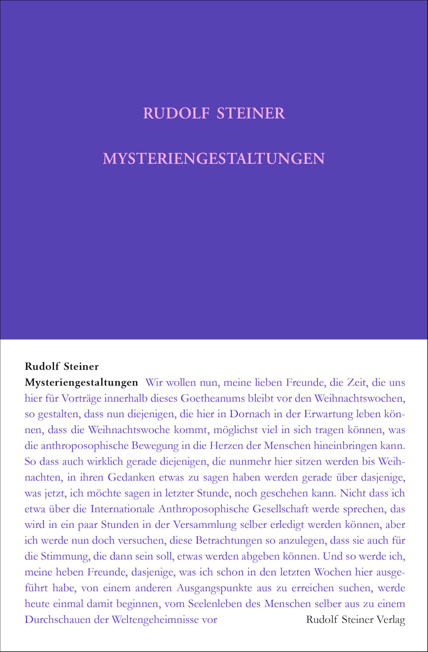 Mysteriengestaltungen: Vierzehn Vorträge, Dornach 1923 (Rudolf Steiner Gesamtausgabe: Schriften und Vorträge) Health, Nutrition & Fitness