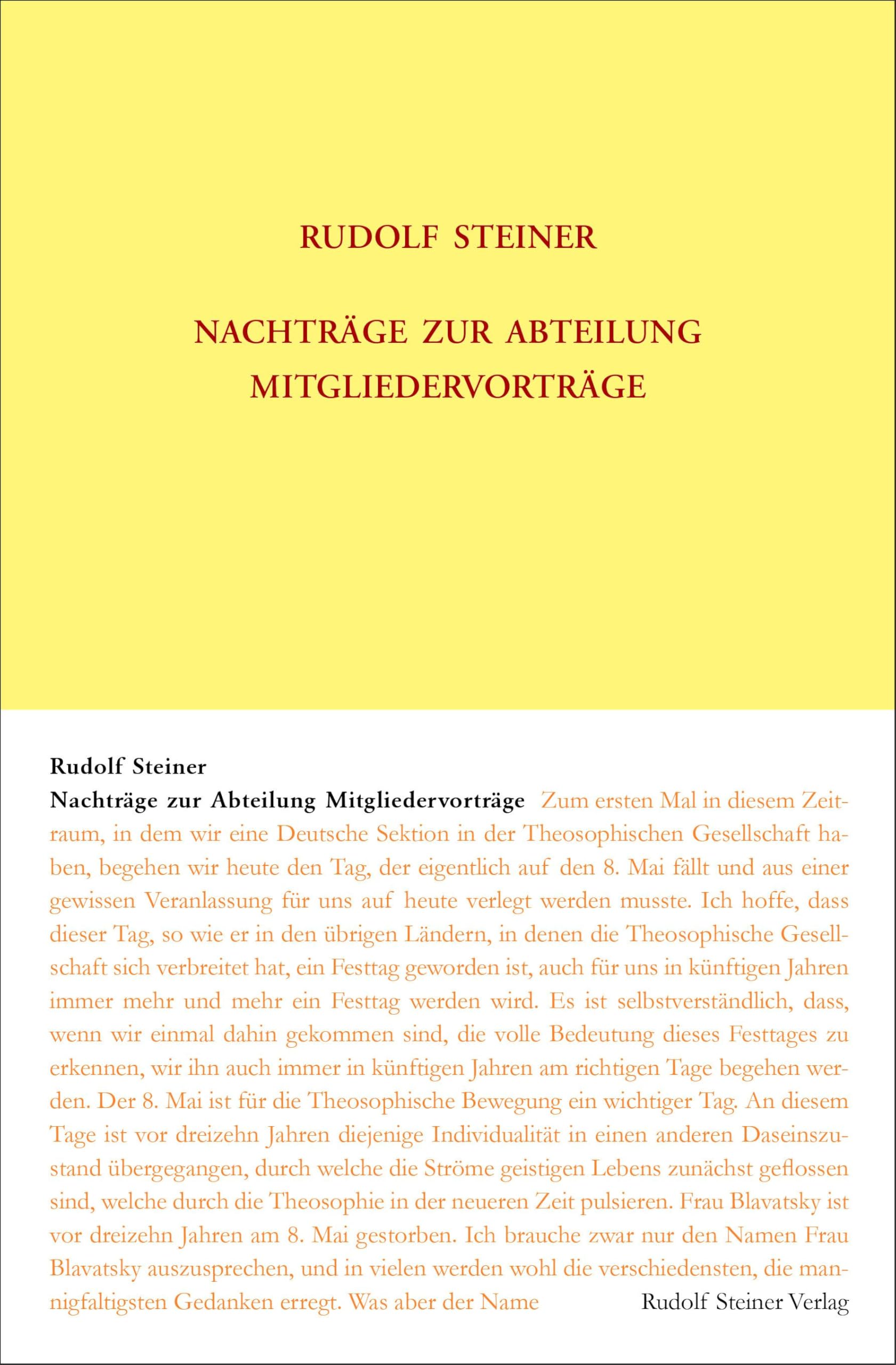 Nachträge zur Abteilung Mitgliedervorträge (Rudolf Steiner Gesamtausgabe: Schriften und Vorträge) Health, Nutrition & Fitness