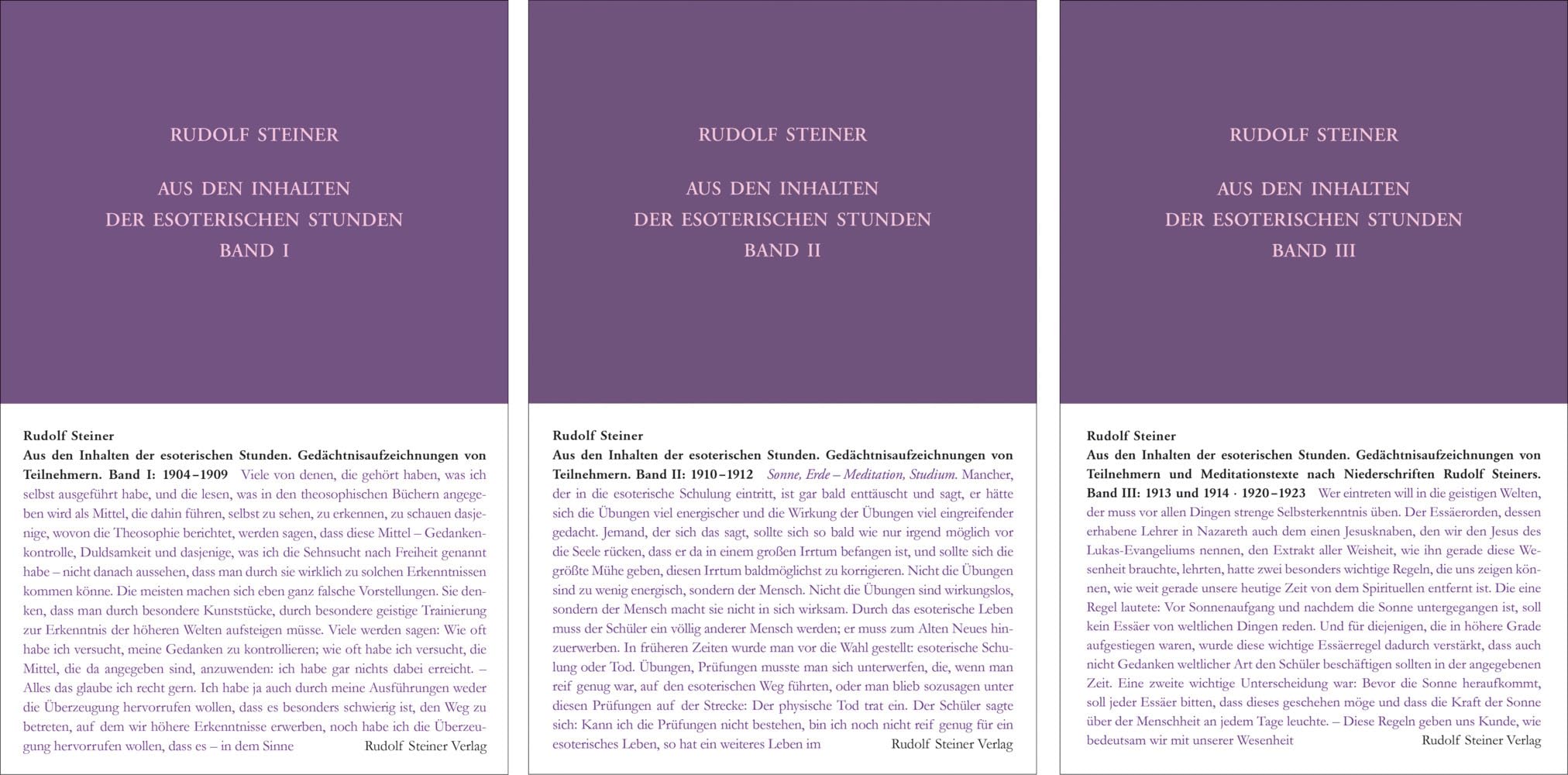 Aus den Inhalten der esoterischen Stunden, Band 1-3: Band 1: 1904-1909, Band 2: 1910-1912, Band 3: 1913 und 1914, 1920-1923 (Rudolf Steiner Gesamtausgabe: Schriften und Vorträge) Health, Nutrition & Fitness