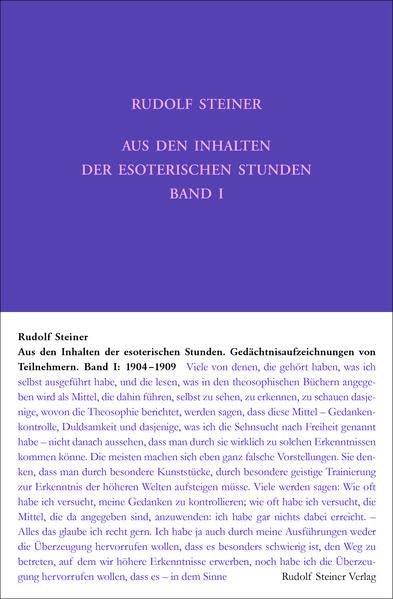 Aus den Inhalten der esoterischen Stunden, Band I: 1904-1909: Gedächtnisaufzeichnungen von Teilnehmern. Sowie Notizen aus Vorträgen aus dem Jahre 1904 ... Gesamtausgabe: Schriften und Vorträge) Health, Nutrition & Fitness