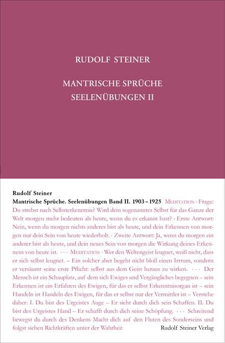 Mantrische Sprüche. Seelenübungen II: 1903–1925 (Rudolf Steiner Gesamtausgabe: Schriften und Vorträge) Health, Nutrition & Fitness