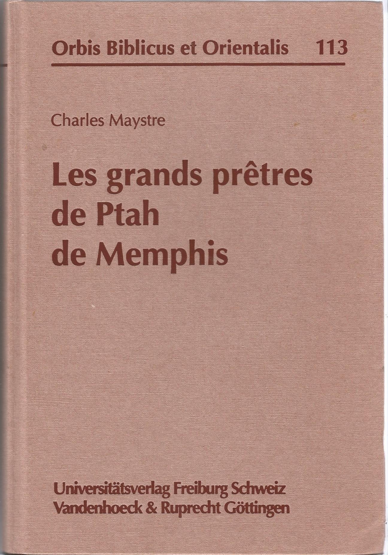 Les grands Prêtres de PTAH de Memphis Books