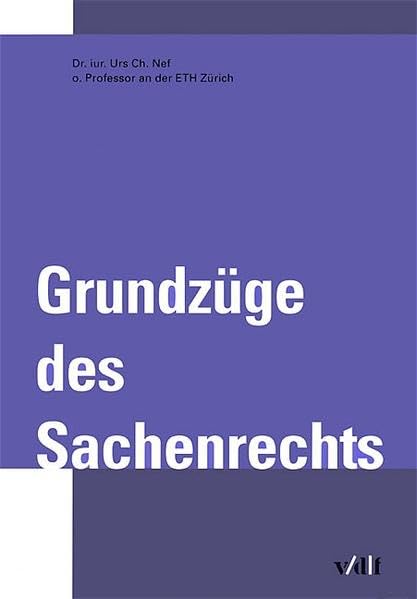 Grundzüge des Sachenrechts Law