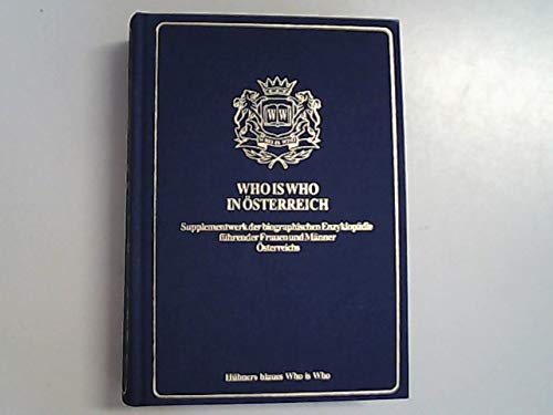 Who is Who in Österreich: Supplementwerk book