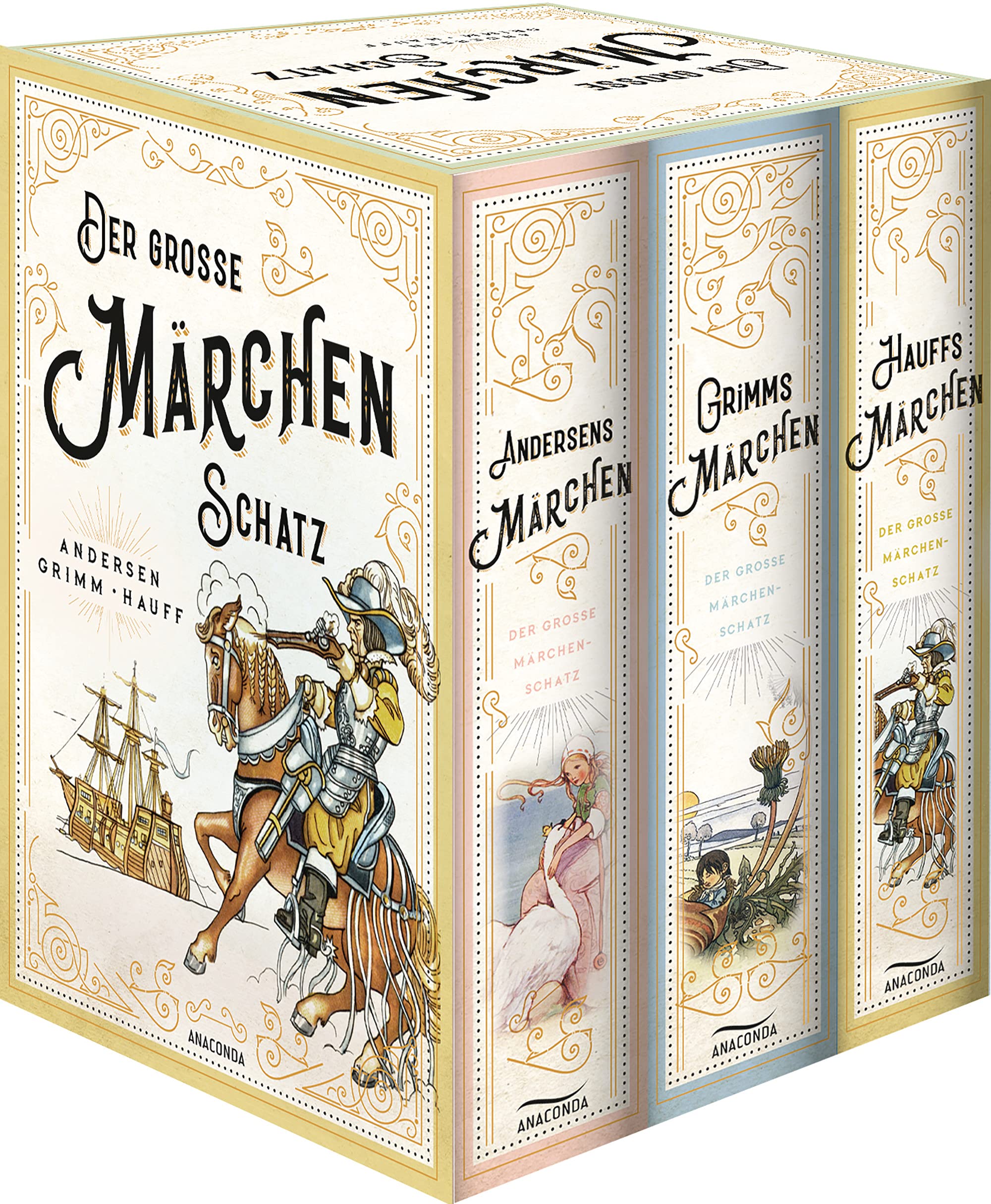 Der große Märchenschatz (Andersens Märchen - Grimms Märchen - Hauffs Märchen) (3 Bände im Schuber) Classics