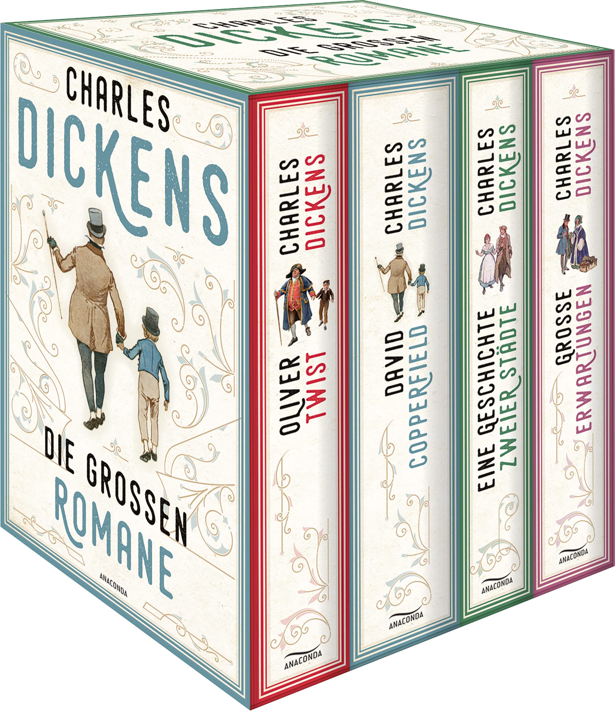Dickens, Charles: Die großen Romane (4 Bände im Schuber: Oliver Twist; David Copperfield; Eine Geschichte zweier Städte; Große Erwartungen) Classics