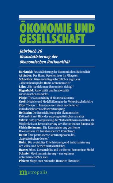 Ökonomie und Gesellschaft / Resozialisierung der ökonomischen Rationalität Law