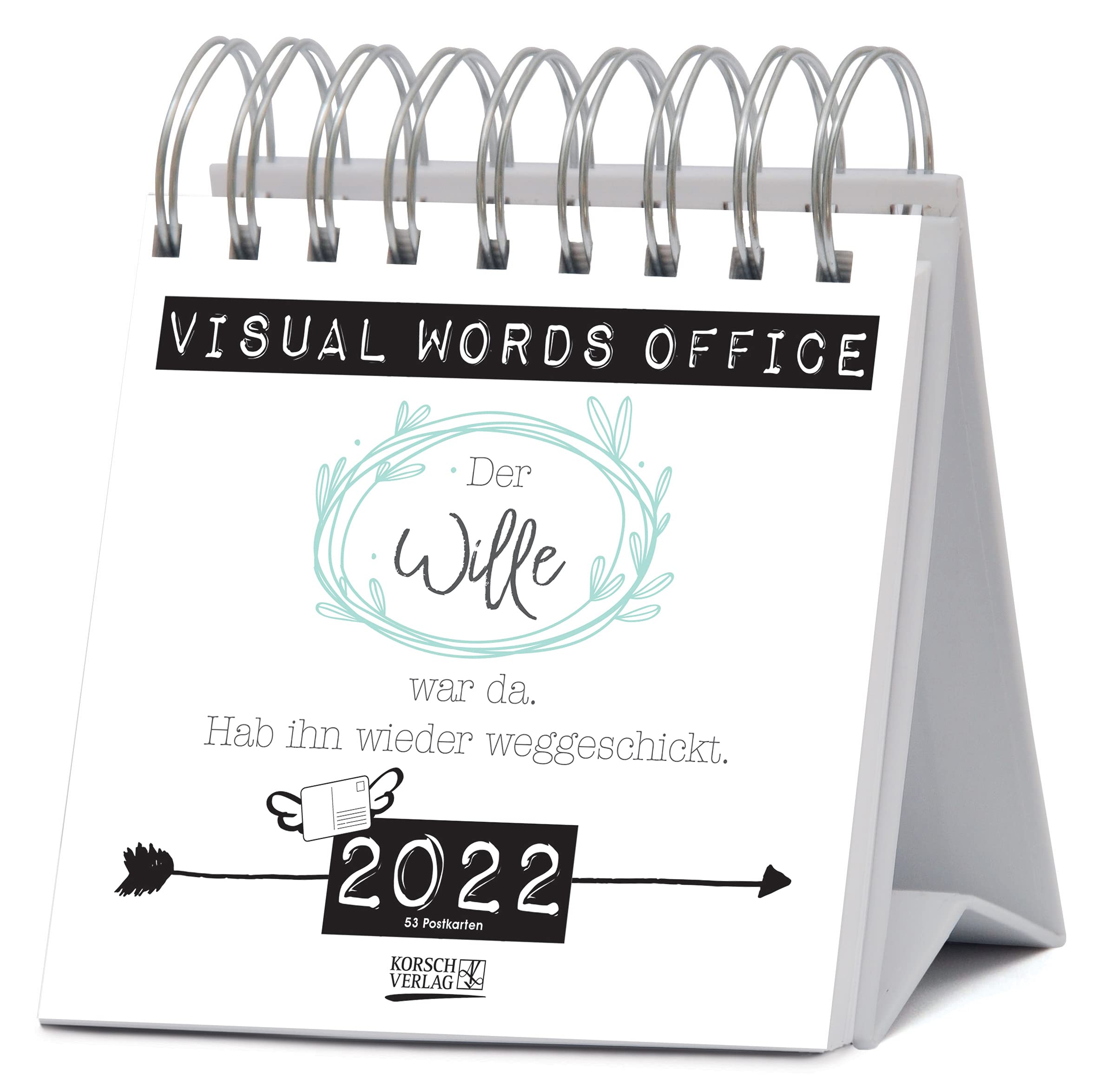 Visual Words Office 2022: Aufstellbarer Typo-Art Postkartenkalender. Jede Woche ein neuer Spruch. Hochwertiger Wochenkalender für den Schreibtisch Film, Art & Culture