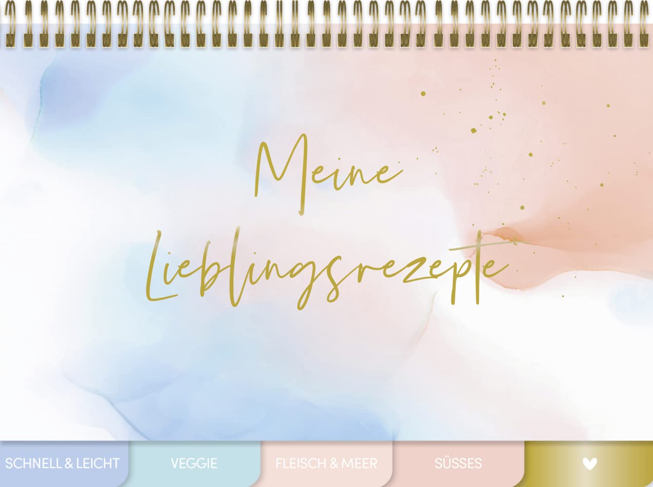 Rezeptbuch "Dream Big": Kochbuch zum selberschreiben mit Spiralbindung für meine Lieblingsrezepte, 5 Register, Platz für 100 Rezepte , abwaschbares Premium Cover, DIN A5 -SchreibLiebe Leisure, Home & Garden