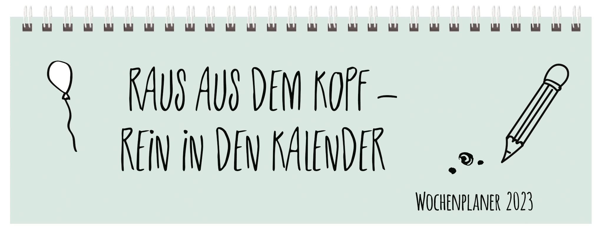 Tischquerkalender Mint 2023: 1 Woche 2 Seiten; Bürokalender mit viel Platz für Notizen; Format: 29,8 x 10,5 cm book