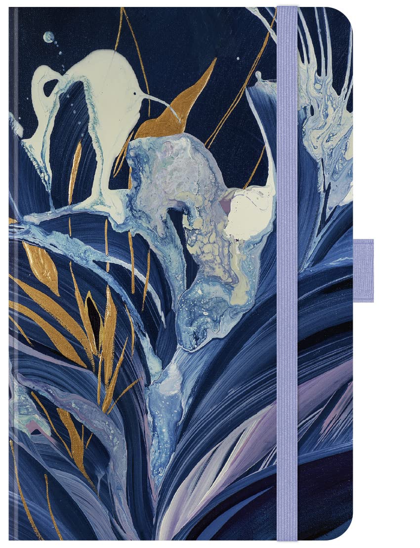 Premium Timer Small "Blue Abstract" 2023: Buchkalender - Terminplaner mit hochwertiger Folienveredelung und Prägung. 9 x 14 cm book