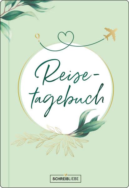 Reisetagebuch Botanical, vegan: Reisetagebuch zum Ankreuzen und Ausfüllen, edles Softcover mit Lesebändchen, 160 Seiten SchreibLiebe Stationery