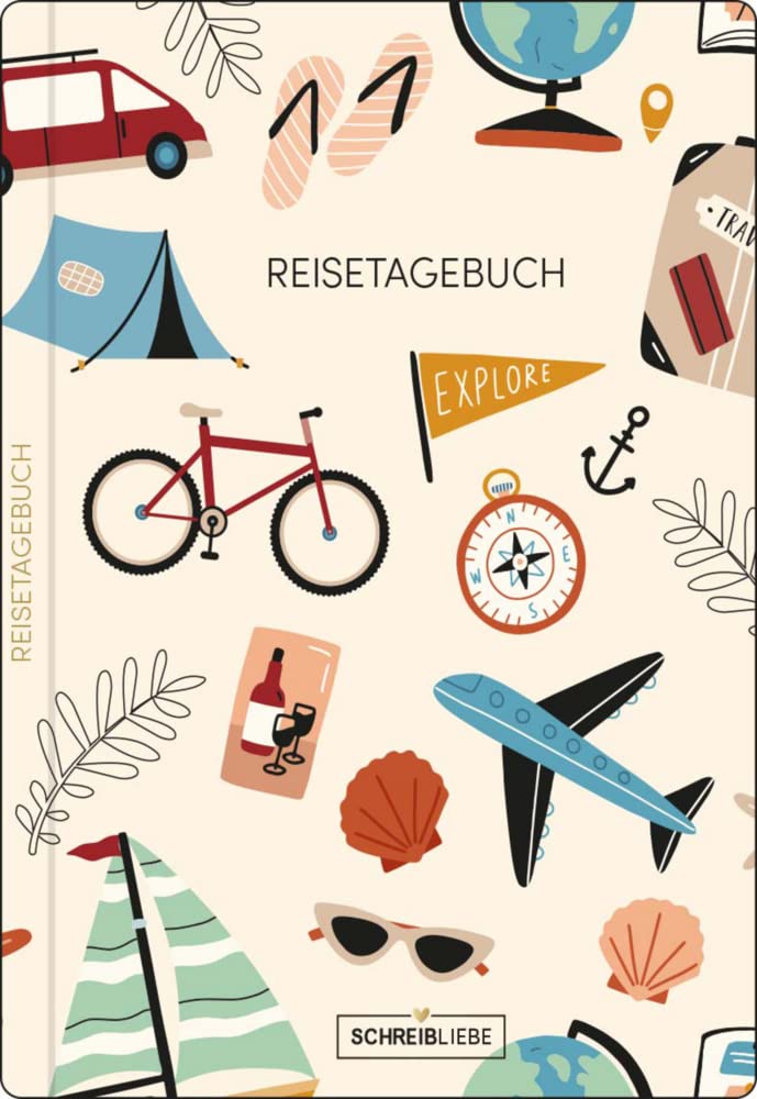 Reisetagebuch Dreams, vegan: Reisetagebuch zum Ankreuzen und Ausfüllen, edles Softcover mit Lesebändchen, 160 Seiten SchreibLiebe Stationery