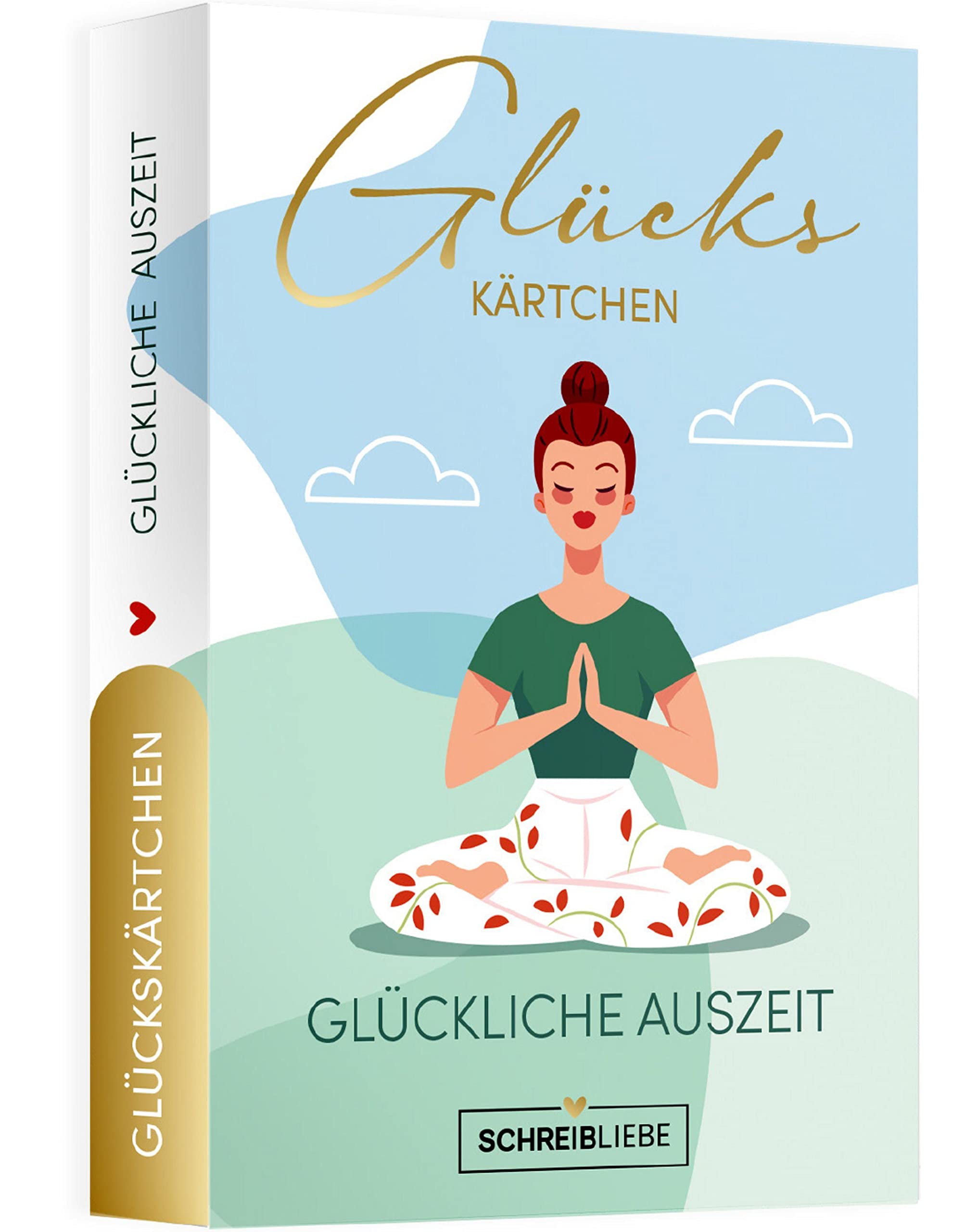 Glückliche Auszeit: 40 Glückskärtchen für mehr Achtsamkeit, Dankbarkeit und Selbstliebe, Glücks-Impulse für jeden Tag - SchreibLiebe Lifestyle