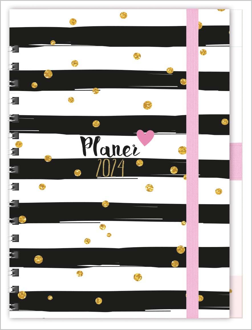 Planer Glamour 2024: Familientimer-Buch mit 5 Spalten, Ferienterminen und Jahresübersicht 2024 Books