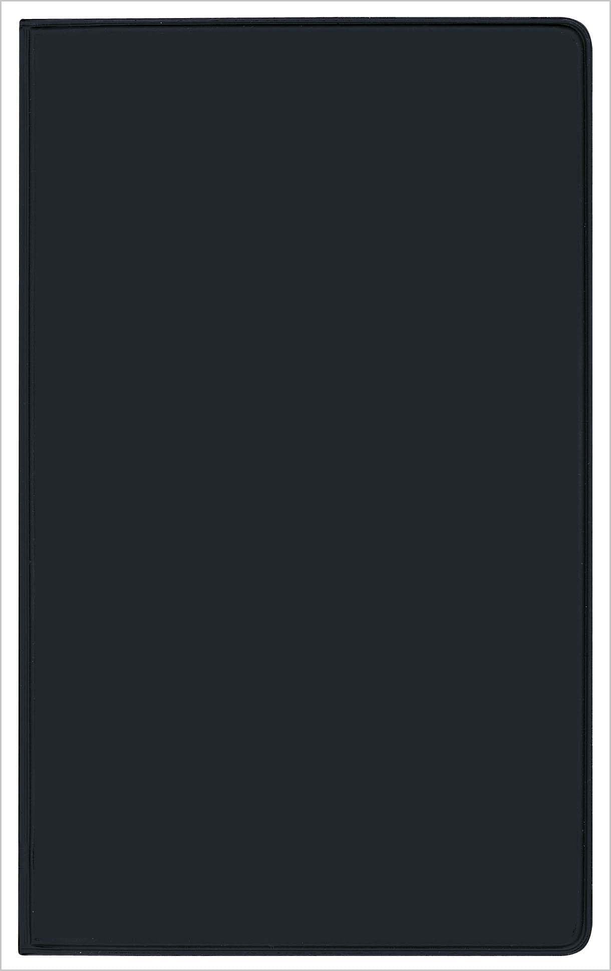 Taschenkalender Modus XL geheftet PVC schwarz 2024: Terminplaner mit Wochenkalendarium. Buchkalender - wiederverwendbar. 1 Woche 2 Seiten. 8,7 x 15,3 cm Calendars