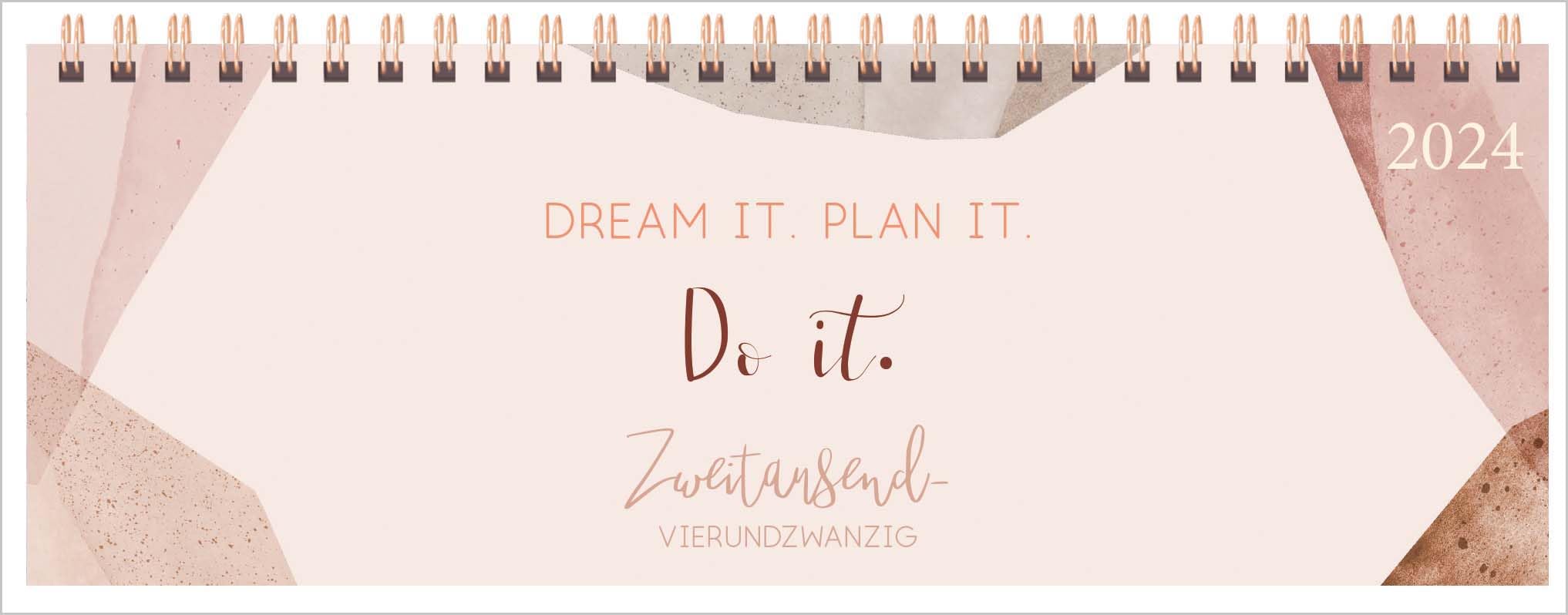 Tischkalender quer Plan it 2024: 1 Woche 2 Seiten; Tischquerkalender mit Sprüchen und viel Platz für Notizen; Format: 29,8 x 10,5 cm Books