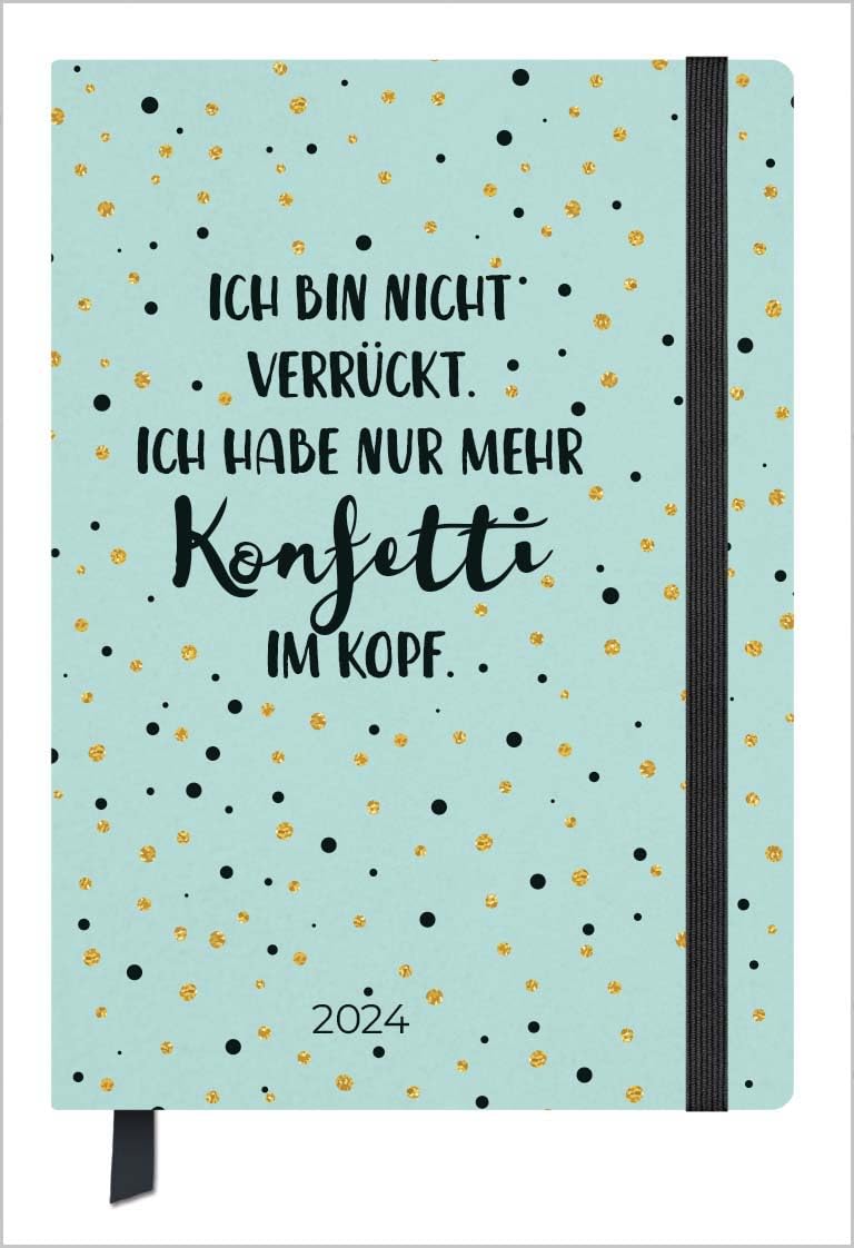 Terminkalender Jahresbegleiter Visual Words 2024: Terminplaner 13 x 18,5 cm I Kalendarium in Deutsch I Platz für Notizen und Lesezeichenband Calendars
