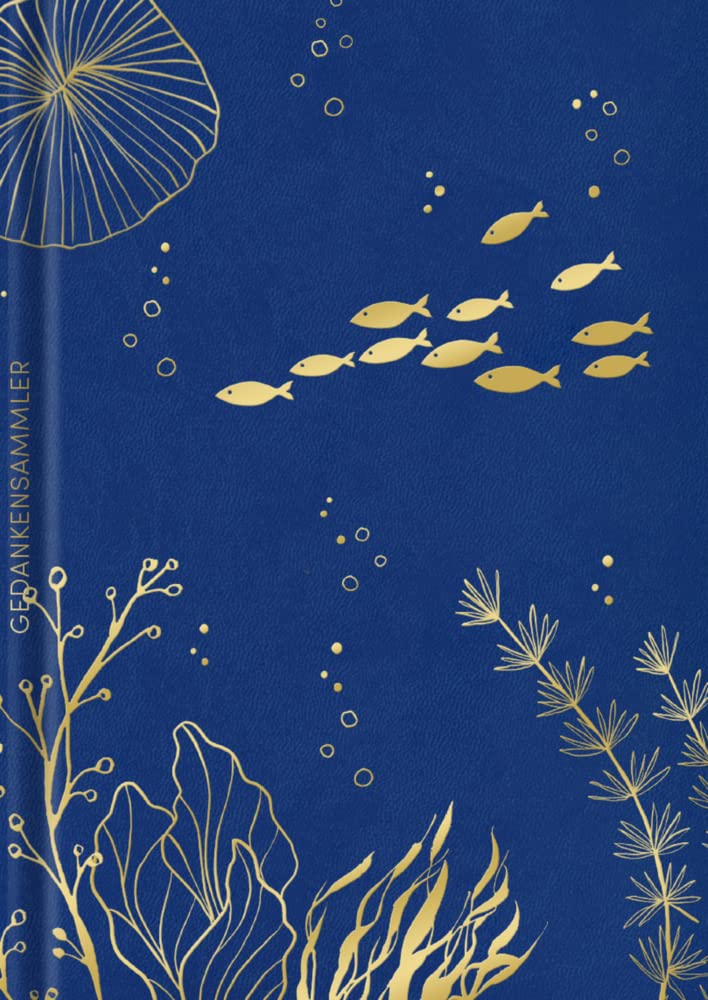 Notizbuch Soft-Touch Blue, vegan: Notizbuch, Bullet Journal mit Goldveredelung mit Zetteltasche, Stiftehalter und 2 Lesebändchen, TO-DO`s, A5, dotted, 200 Seiten - SchreibLiebe Leisure, Home & Garden