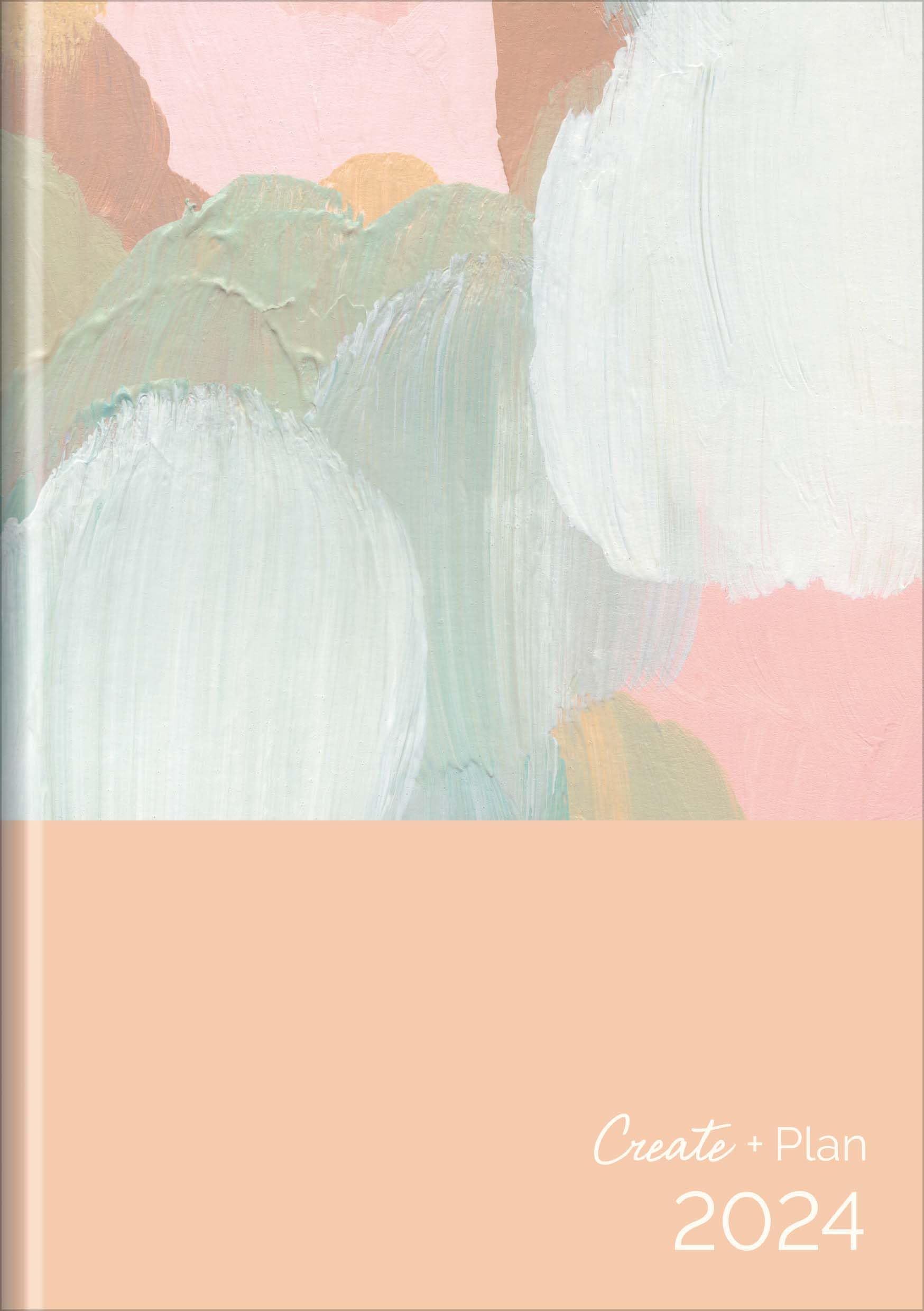 Buchkalender Create & Plan Pastell 2024: Terminplaner A5 I Kalendarium in Deutsch I Platz für Notizen I 3 Lesebänder book