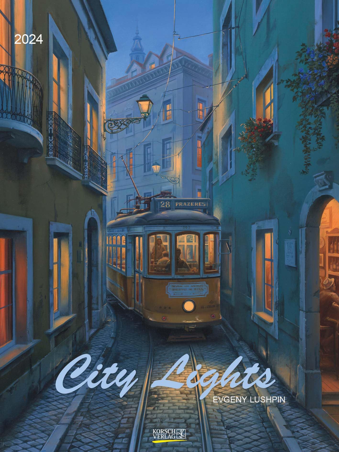 Citylights 2024: Großer Kunstkalender. Wandkalender mit stimmungsvollen Bildern von Evgeny Lushpin. Kunst Gallery Format: 48x64 cm book
