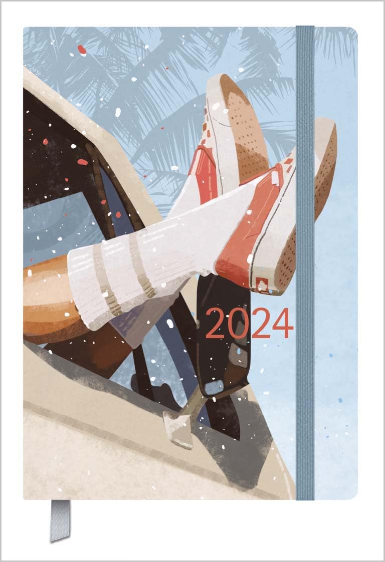 Terminkalender Campus Summer Vibes 18 Monate 2024/2025: Terminplaner DIN A5 I Kalendarium von Oktober 2023 bis März 2025 I Platz für Notizen und Lesezeichenband Calendars