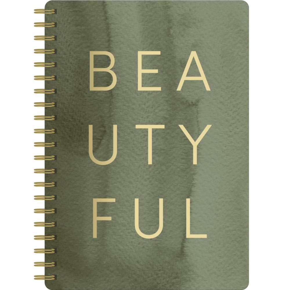 Notizblock Harmonie: Notizbuch, Spiralblock, mit Goldveredelung, 80 Blatt, vegan, TO-DO`s,, linert/dotted, inkl. Stickern - SchreibLiebe Leisure, Home & Garden