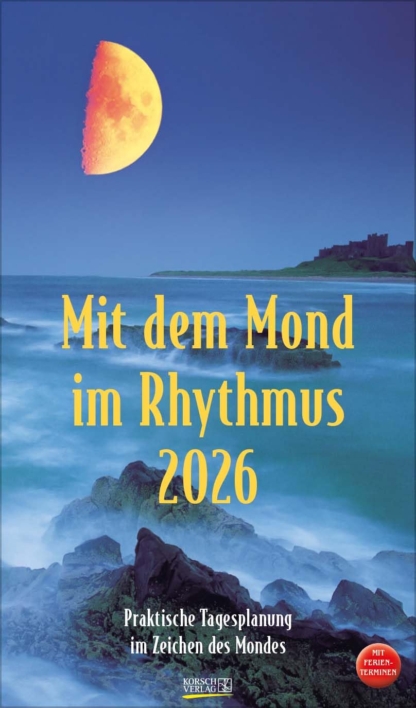 Mit dem Mond im Rhythmus 2025: Praktische Tagesplanung mit der Kraft des Mondes. Großer astrologischer Wandkalender mit Ferienterminen und Mondphasen. 27 x 48 cm Lifestyle