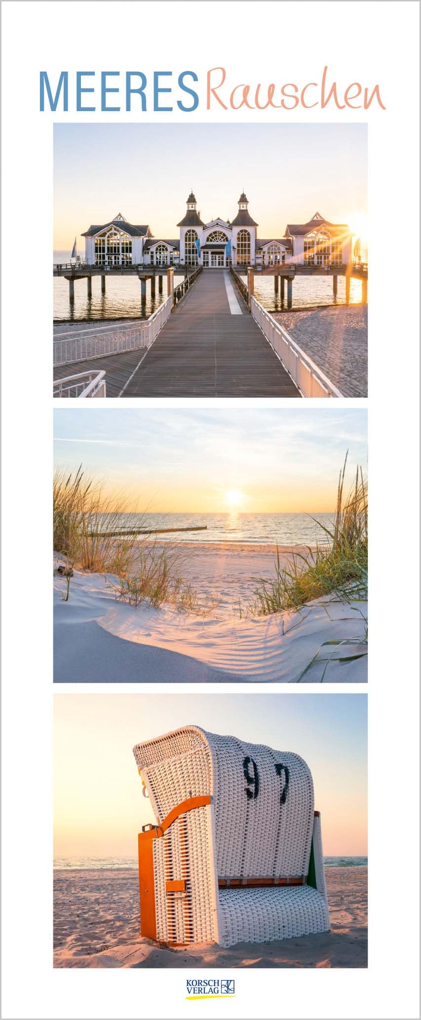 Meeresrauschen 2026: Schmaler Wandkalender. Foto-Kunstkalender zum Thema Meer und Strand. PhotoArt Vertikal Format: 28,5x69 cm. Leisure, Home & Garden