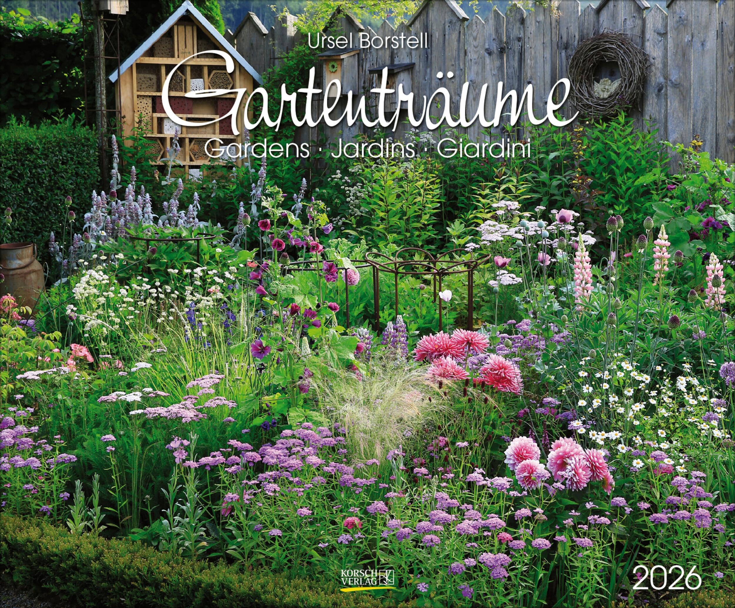 Gartenträume 2026: Großer Wandkalender. Foto-Kunstkalender zum Thema Gärten. PhotoArt Kalender im Querformat. 55 x 45,5 cm Leisure, Home & Garden