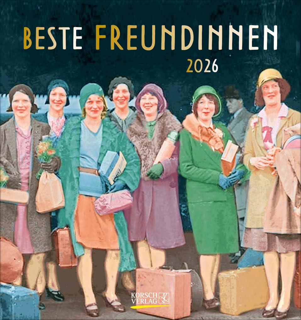 Beste Freundinnen 2026: aufstellbarer Postkartenkalender Posters